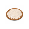 Handcrafted Mother-of-Pearl & Rattan Plate Charger | 4 AND MORE: $8 ea.