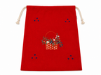 Embroidered Linen Travel Storage Bag