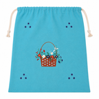 Embroidered Linen Travel Storage Bag