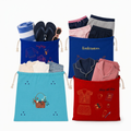 Embroidered Linen Travel Storage Bag