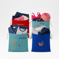 Embroidered Linen Travel Storage Bag