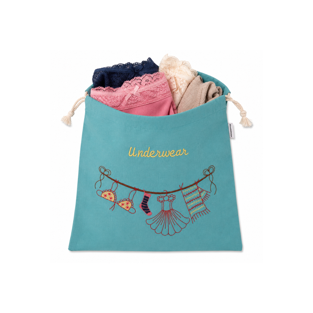 Embroidered Linen Travel Storage Bag | 4 FOR $19!