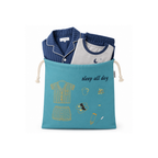 Embroidered Linen Travel Storage Bag