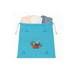 Embroidered Linen Travel Storage Bag